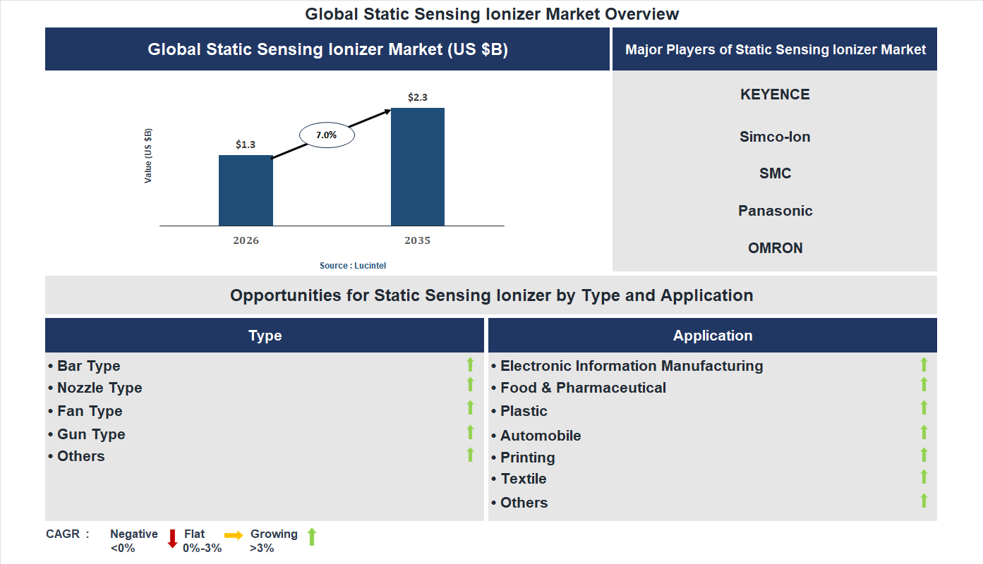 Static Sensing Ionizer Market Trends and Forecast